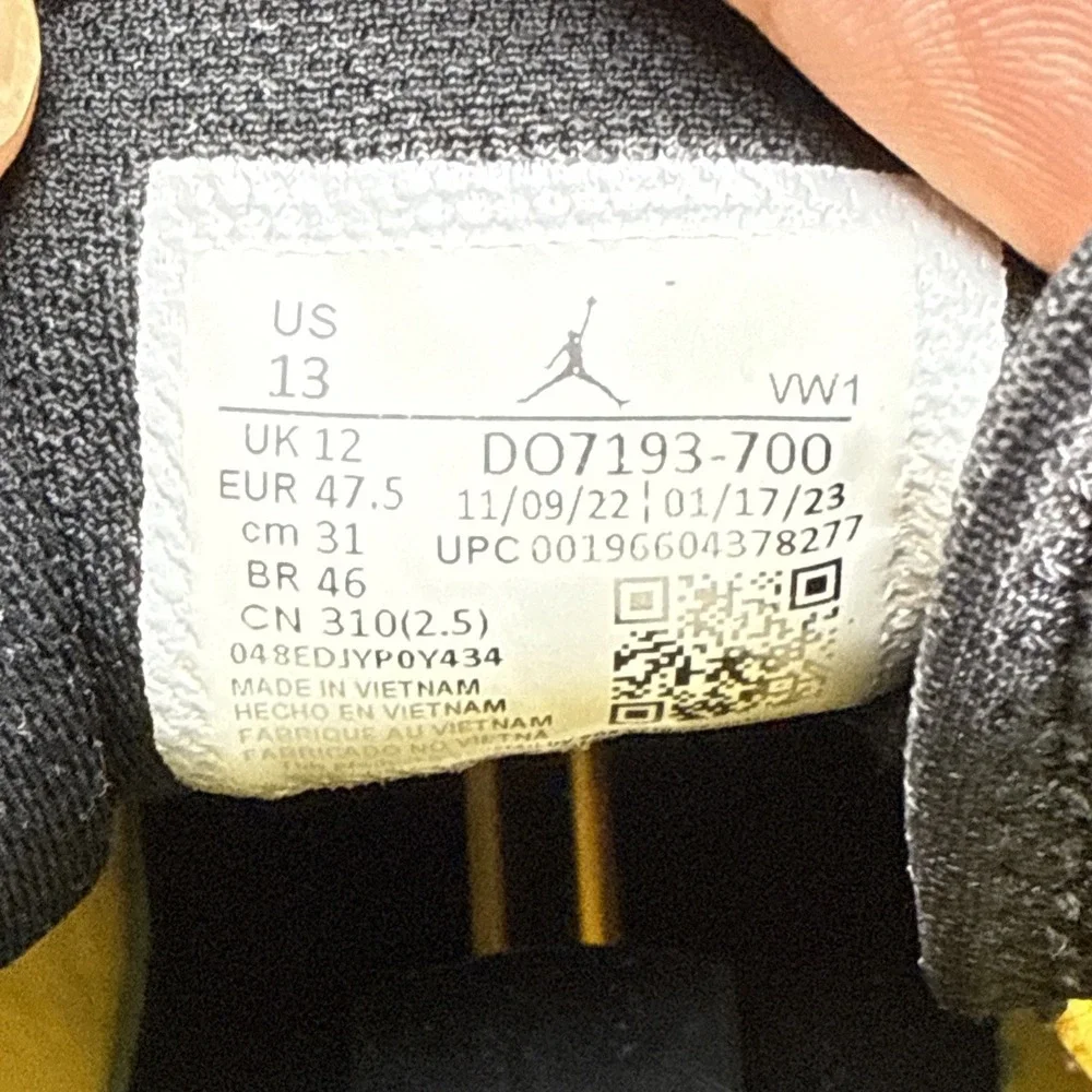 Nike Air Jordan One Take 4 Tour Yellow Sneaker Mens Size 13 Mesh